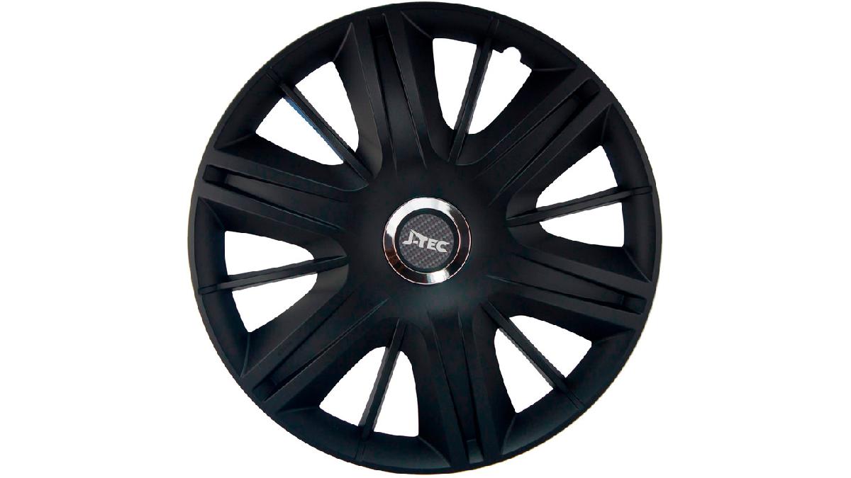 Enjoliveur+J-Tec+Maximus+16-inch+noir+%2B+anneau+chrom%C3%A9+%28%C3%A0+l%27unit%C3%A9%29